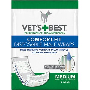 Vet's Best Comfort Fit Disposable Male Dog Wraps