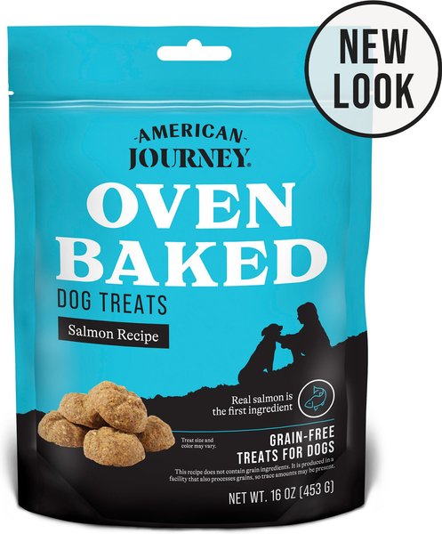 American Journey Salmon Recipe Grain-Free Oven Baked Biscuit Dog Treats, 16-oz bag slide 1 of 7