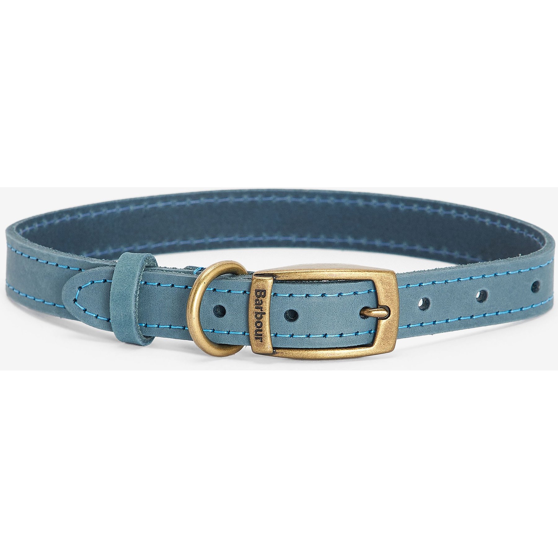 Barbour Leather Dog Collar Blue