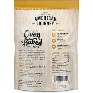 American Journey Peanut Butter Recipe Grain-Free Oven Baked Crunchy Biscuit Dog Treats, 8-oz bag