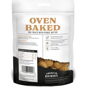 American Journey Peanut Butter Recipe Grain-Free Oven Baked Crunchy Biscuit Dog Treats, 8-oz bag