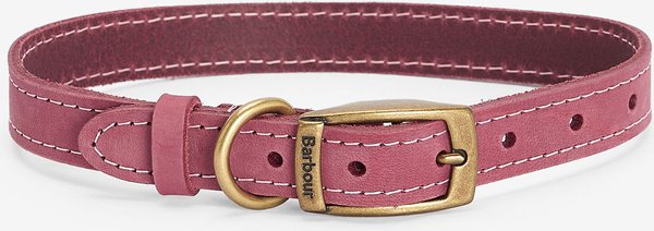 BARBOUR Leather Dog Collar Pink Medium 21 in neck 3 4 in wide Chewy