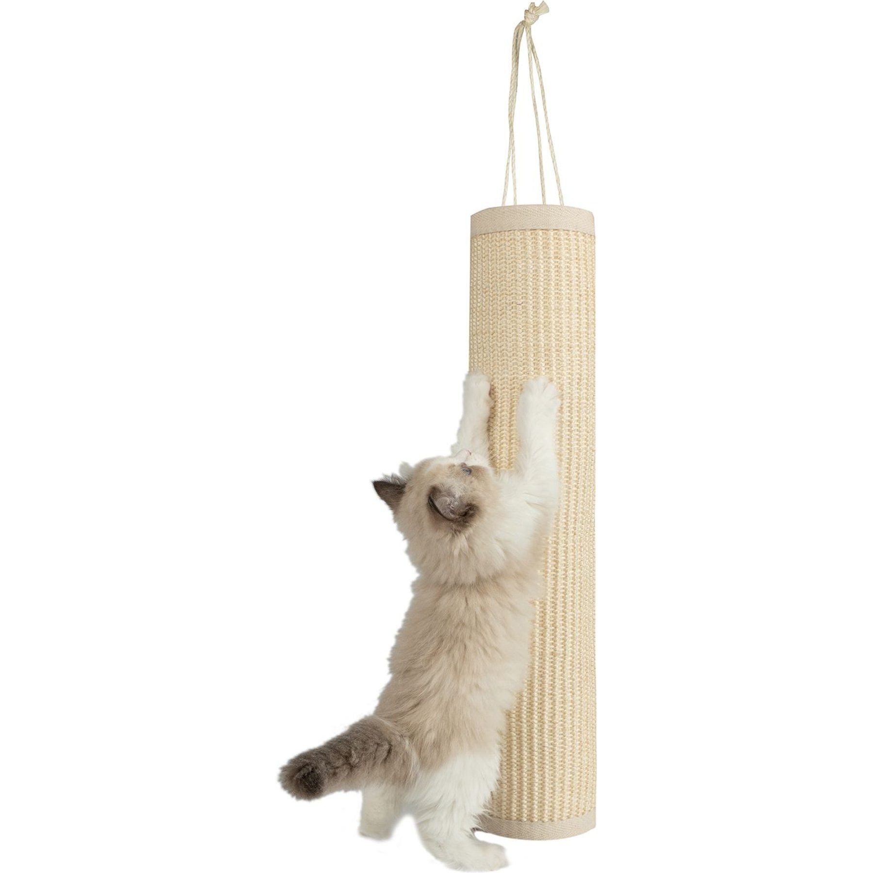 Best Pet Supplies Best Pet Supplies Catify Hanging Log & Mat Cat Scratcher, Cream