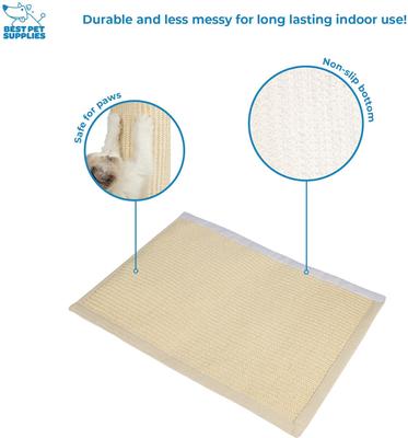 Show full view: Best Pet Supplies Catify Hanging Log & Mat Cat Scratcher, Cream slide 3 of 7