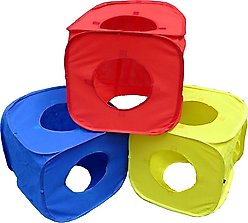 HDP Pop Open Collapsible Cat Play Cube, Yellow