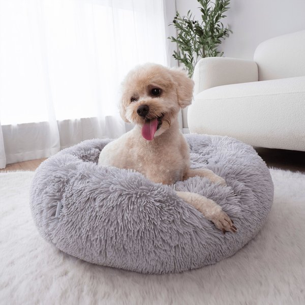 FurMe Anti-Anxiety Donut Bolster Dog & Cat Bed with Removable Cover
