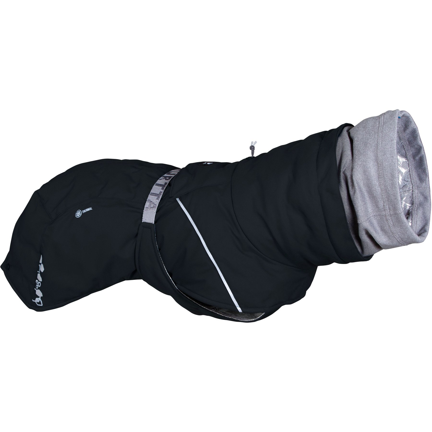 Hurtta Extreme Warmer III Dog & Cat Snowsuit, Raven, 26-in