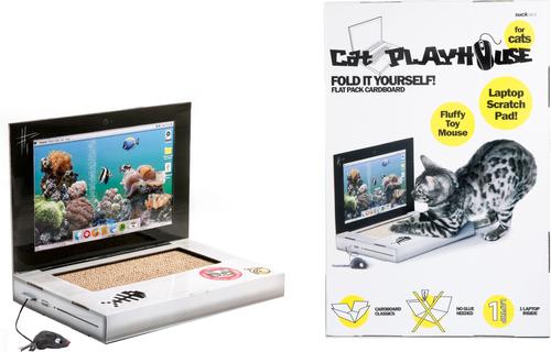 Show full view: Suck UK Cat Playhouse Laptop Scratch Pad slide 7 of 10