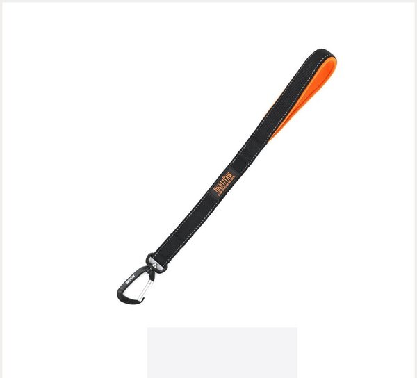 Mighty Paw Nylon Reflective Short Dog Leash, Black & Orange, 2.5-ft long, 1-in wide slide 1 of 9