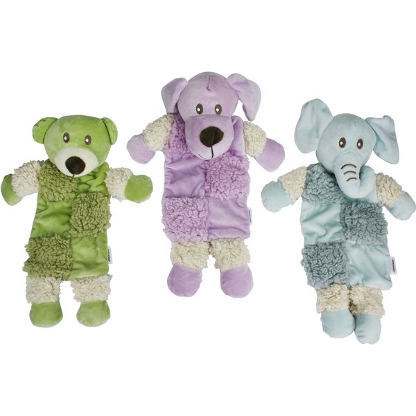 Multipet Wrinkleez Plush Dog Toy – 9-Inch, Assorted Styles, Crinkle Sound