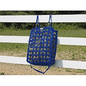 Derby Originals Four Sided Slow Feed Horse Hay Bag, Royal Blue