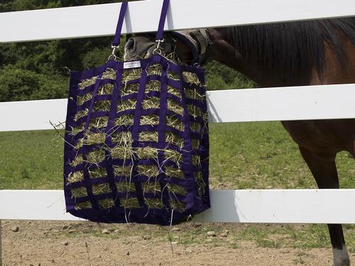 Show full view: Derby Originals Supreme Four Sided Slow Feed Horse Hay Bag, Purple slide 4 of 6