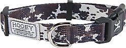 HOOEY Nomad Ployester Standard Dog Collar, Just Cow, Small: 8 to 14-in neck, 1-in wide