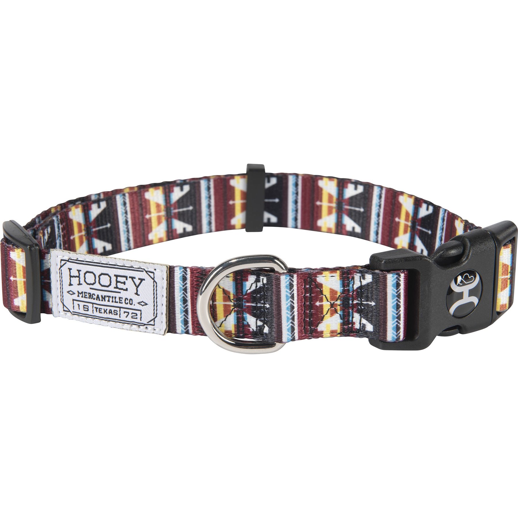 HOOEY Nomad Ployester Standard Dog Collar, Totem, Small: 8 to 14-in neck, 1-in wide