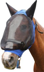 Derby Originals Extra Comfort Lycra Grip Fly Horse Mask with Ears Cover, Royal Blue, Mini Horse slide 2 of 3
