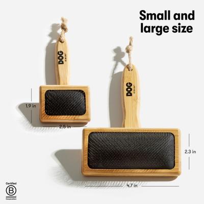 Show full view: DOG By Dr Lisa Bamboo Dog Slicker Brush Grooming Tool, Large slide 3 of 6