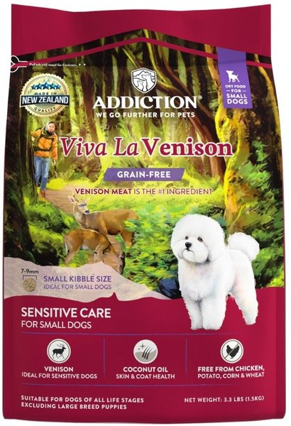 Addiction Viva La Venison Adult Grain-Free Dry Dog Food, 3.3-lb bag