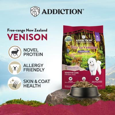 Show full view: Addiction Viva La Venison Adult Grain-Free Dry Dog Food, 3.3-lb bag slide 4 of 10