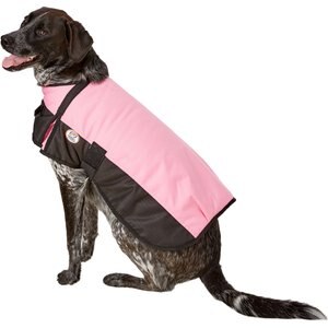 Derby Originals 600D Waterproof Dog Blanket Coat, Pink/Black, 22-in