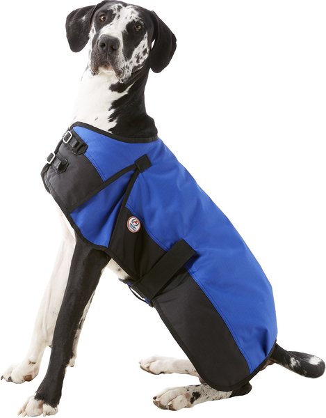 Derby Originals 600D Waterproof Dog Blanket Coat, Royal Blue/Black, 28.5-in slide 1 of 10