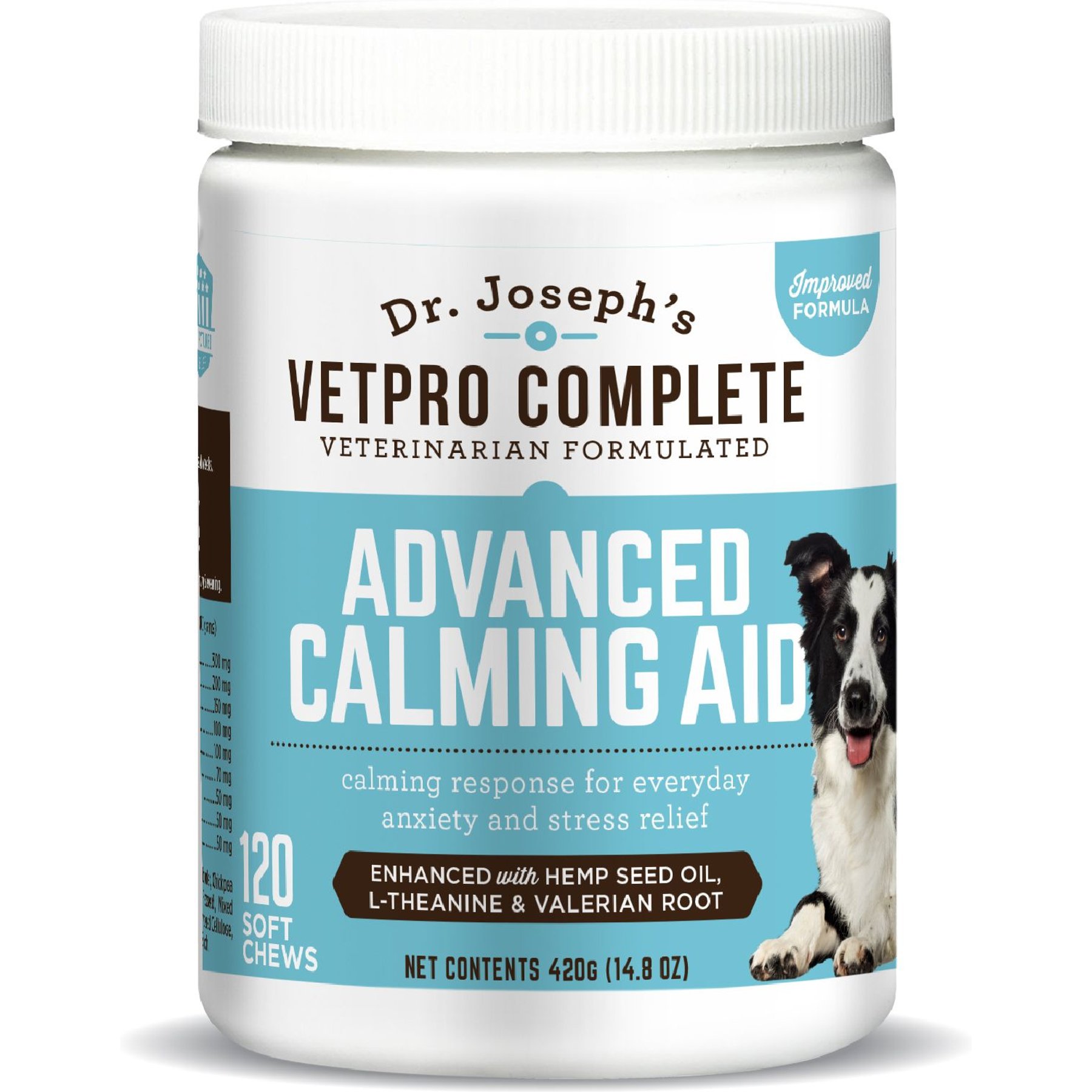 Dr. Joseph's VetPro Complete Beef Flavored Advanced Soft Chew Calming Supplement for Dogs, 120 count