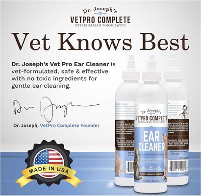 Show full view: Dr. Joseph's VetPro Complete Advanced Ear Cleaner for Dogs & Cats, 8-oz slide 3 of 9