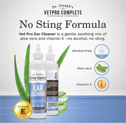 Show full view: Dr. Joseph's VetPro Complete Advanced Ear Cleaner for Dogs & Cats, 8-oz slide 5 of 9