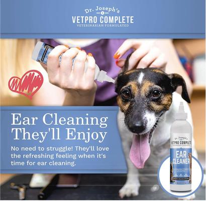 Show full view: Dr. Joseph's VetPro Complete Advanced Ear Cleaner for Dogs & Cats, 8-oz slide 7 of 9