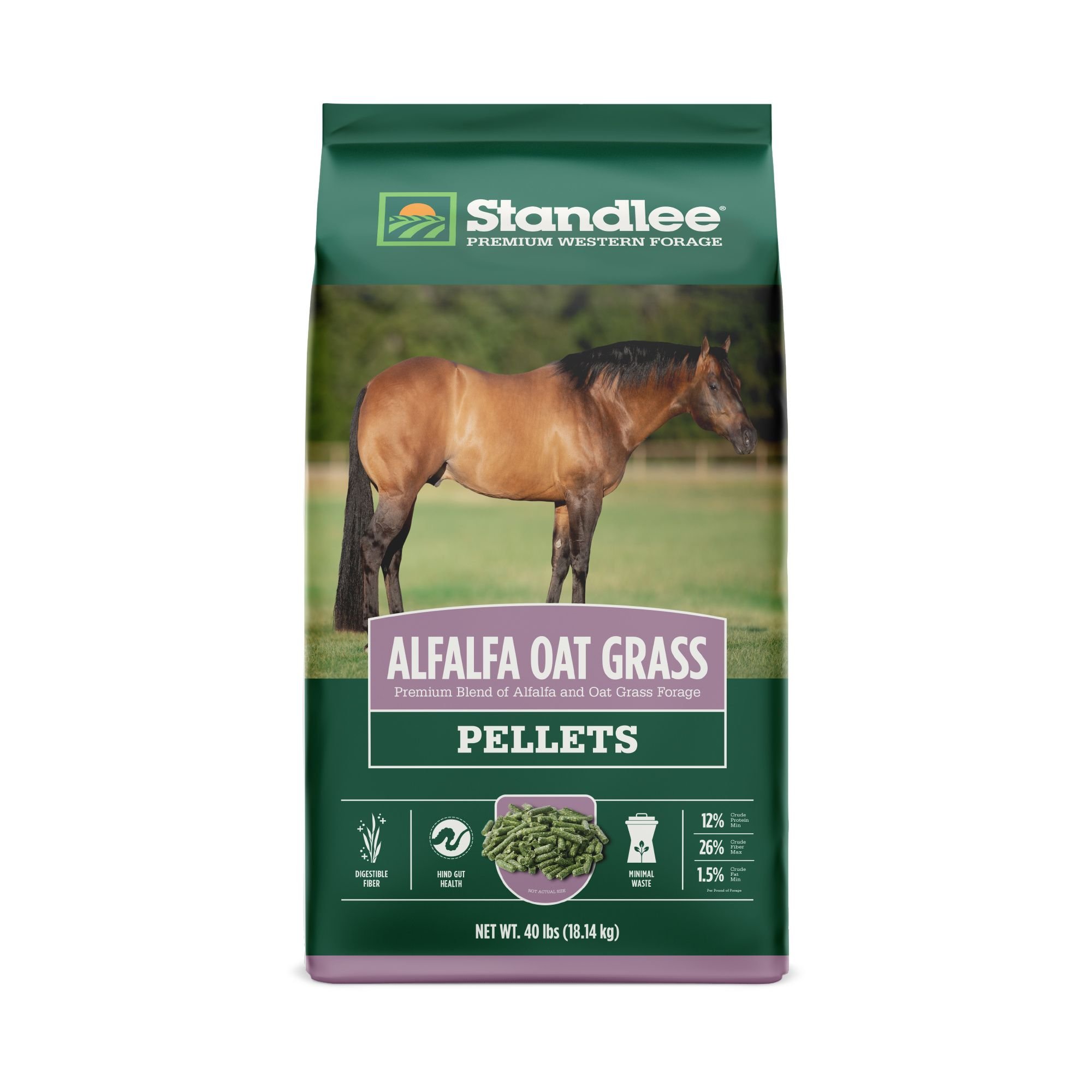 STANDLEE Premium Western Forage Alfalfa Oat Grass Hay Pellets Horse ...