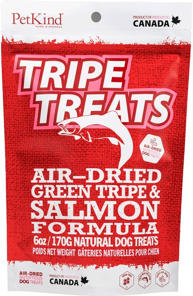 PetKind Adult Tripe Salmon Formula Grain Free Jerky Dog Treats 6 oz bag