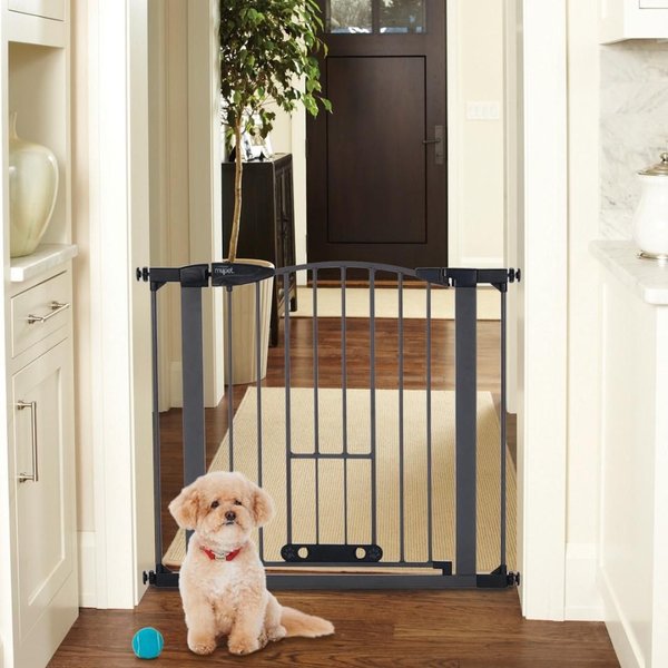 MyPet Fursure steel Arch Easypass Dog & Cat Gate, Graphite