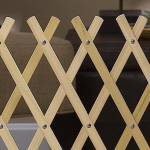 GMI Keepsafe Wooden Expanding Pet Gate, 5-ft wide