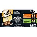 Sheba Perfect Portions Poultry Entrees Cuts in Gravy Variety Pack Adult Wet Cat Food Trays, 2.6-oz, case of 24 twin-packs