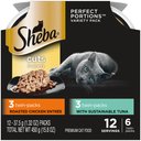 Sheba Perfect Portions Multipack Tuna & Roasted Chicken Entree Cat Food Trays, 2.6-oz, case of 6 twin-packs