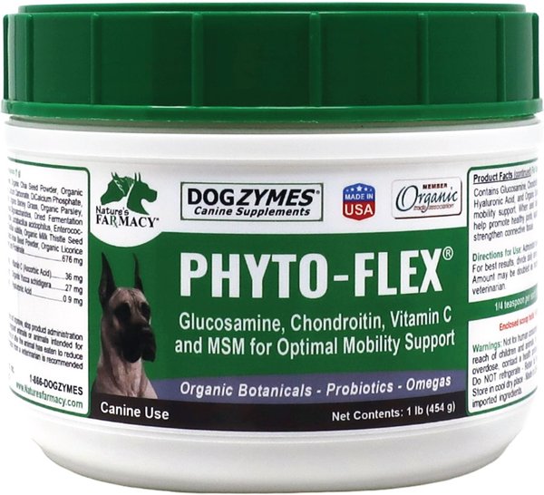 Nature's Farmacy Dogzymes Phyto Flex Dog Supplement, 1-lb jar slide 1 of 5