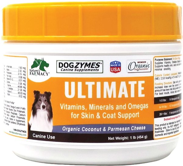 NATURE'S FARMACY Dogzymes Ultimate Dog Supplement, 1lb jar