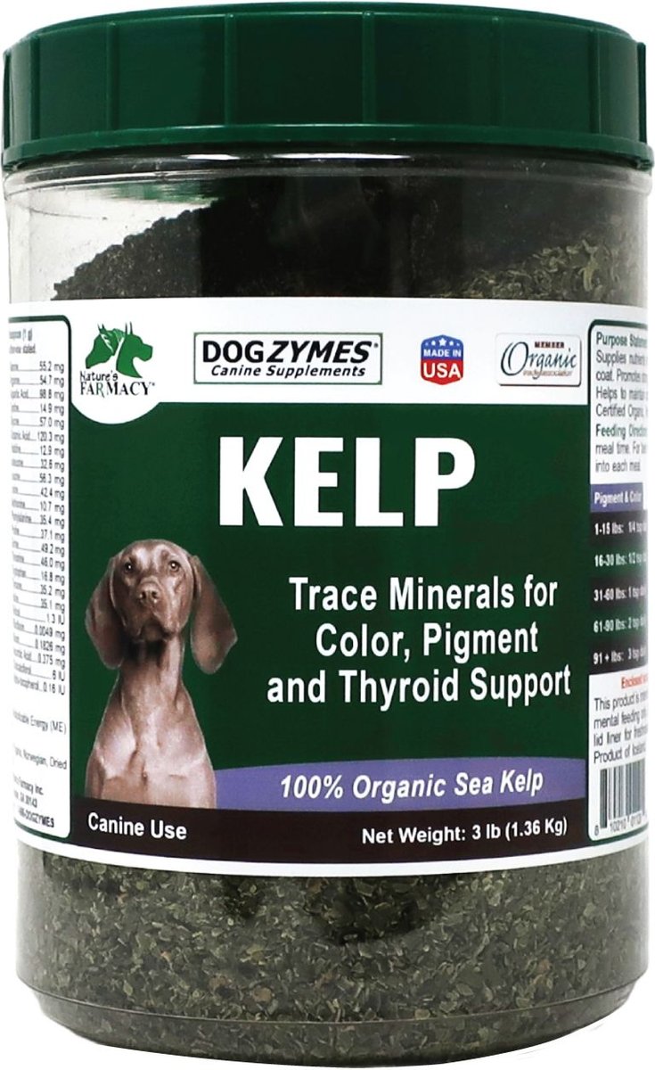 NATURE'S FARMACY Dogzymes Norwegian Kelp Dog Supplement, 3lb jar