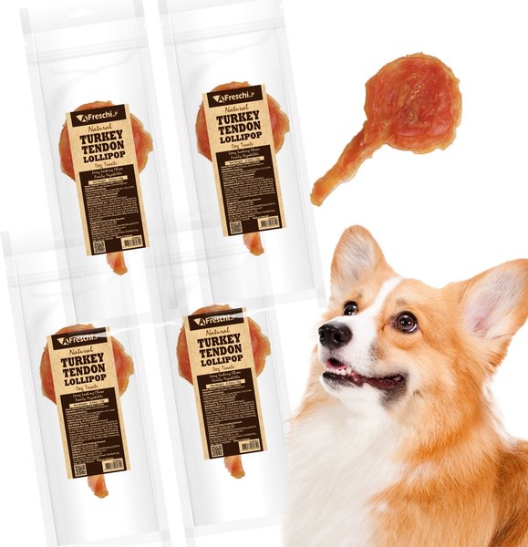 AFreschi Natural Turkey Tendon Lollipop Natural Dog Chew Treat