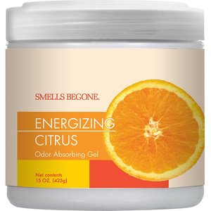 Smells Begone Energizing Citrus Odor Absorbing Solid Gel, 15-oz jar