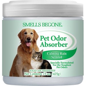 Smells Begone Calming Rain Pet Odor Absorbing Solid Gel, 15-oz jar
