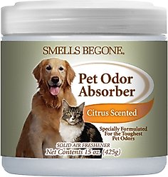 Smells Begone Citrus Pet Odor Absorbing Solid Gel, 15-oz jar