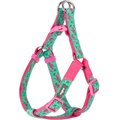 Blueberry Pet Spring Prints Nylon Step In Back Clip Dog Harness, Pink Flamingo on Light Emerald, Small: 16.5 to 21.5-in chest