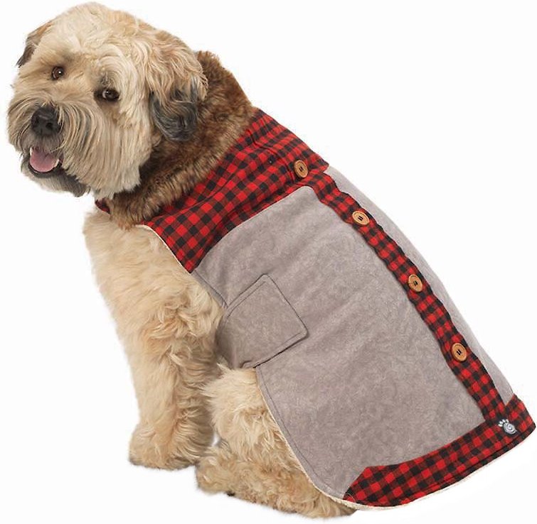 PETRAGEOUS DESIGNS Jackson Faux Fur Trim Dog Lodge Coat, X-Large ...