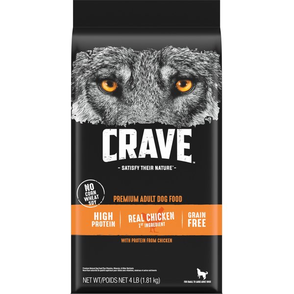 CRAVE High Protein White Fish & Salmon Adult Grain-Free Dry Dog Food, 4 ...