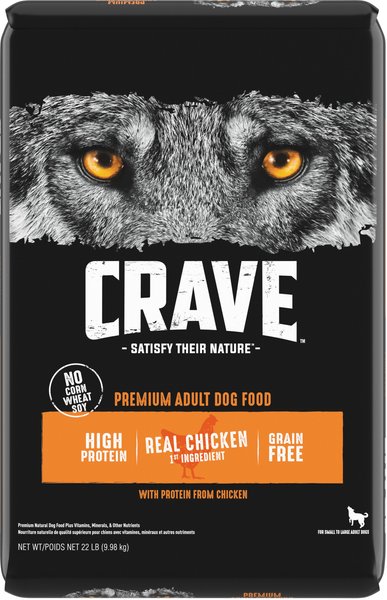 Crave High Protein Chicken Adult Grain-Free Dry Dog Food, 22-lb bag slide 1 of 11