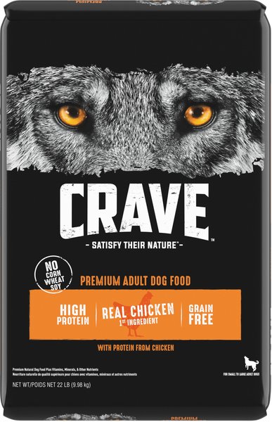 CRAVE High Protein Chicken Adult Grain Free Dry Dog Food 22 lb