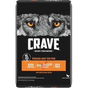 Crave High Protein Chicken Adult Grain-Free Dry Dog Food, 22-lb bag