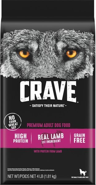 Crave High Protein Lamb Adult Grain-Free Dry Dog Food, 4-lb bag slide 1 of 11