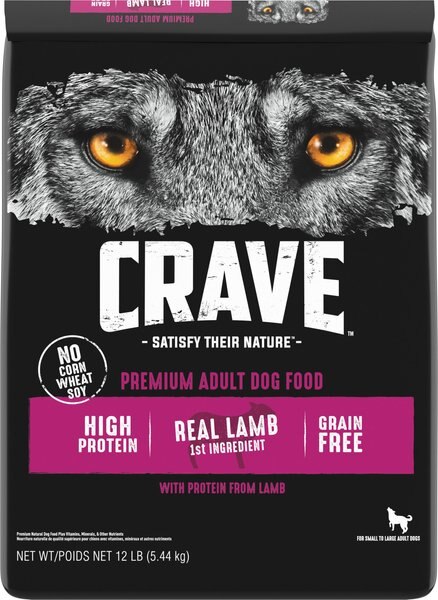 Crave High Protein Lamb Adult Grain-Free Dry Dog Food, 12-lb bag slide 1 of 11