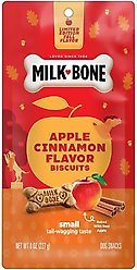 Milk-Bone Holiday Apple Cinnamon Flavor Adult Biscuits Crunchy Dog Treats, 8-oz pouch